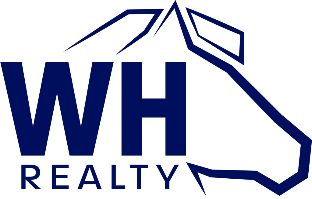 The logo for wh realty.